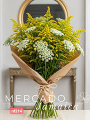 Ramo Luz de Campo con Solidago y Trachelium