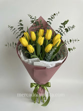 Ramo con 10 tulipanes amarillos