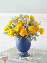20 Ranúnculos Amarillos en Copa Floral