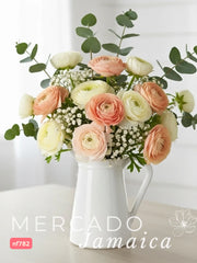 Jarrita Floral En Rosa