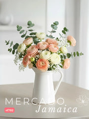 Jarrita Floral En Rosa