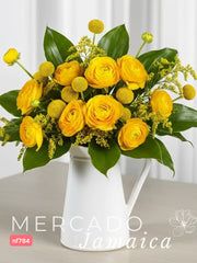 Copa Dorada con Ranúnculos