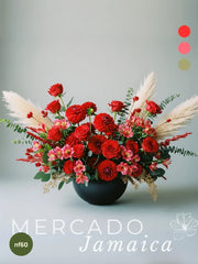 Rosas y Dalias: Corazón Apasionado