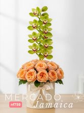 Esmeralda con Rosas de Jardín