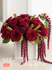 Dulce Canela con Rosas Rojas