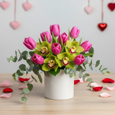 Tulipanes fucsia encanto febrero