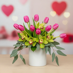 Tulipanes fucsia encanto febrero