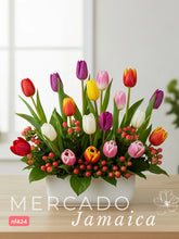 Puntos de Color con Tulipanes