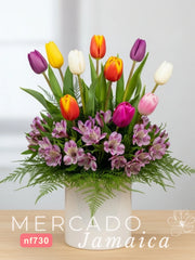 Bonito día con Tulipanes de Colores