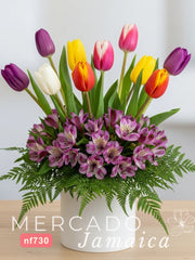 Bonito día con Tulipanes de Colores