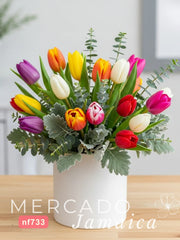 20 Tulipanes Mixtos con Color