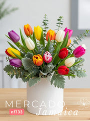 20 Tulipanes Mixtos con Color