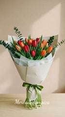 Ramo Floral Tulipanes Naranja Dulce