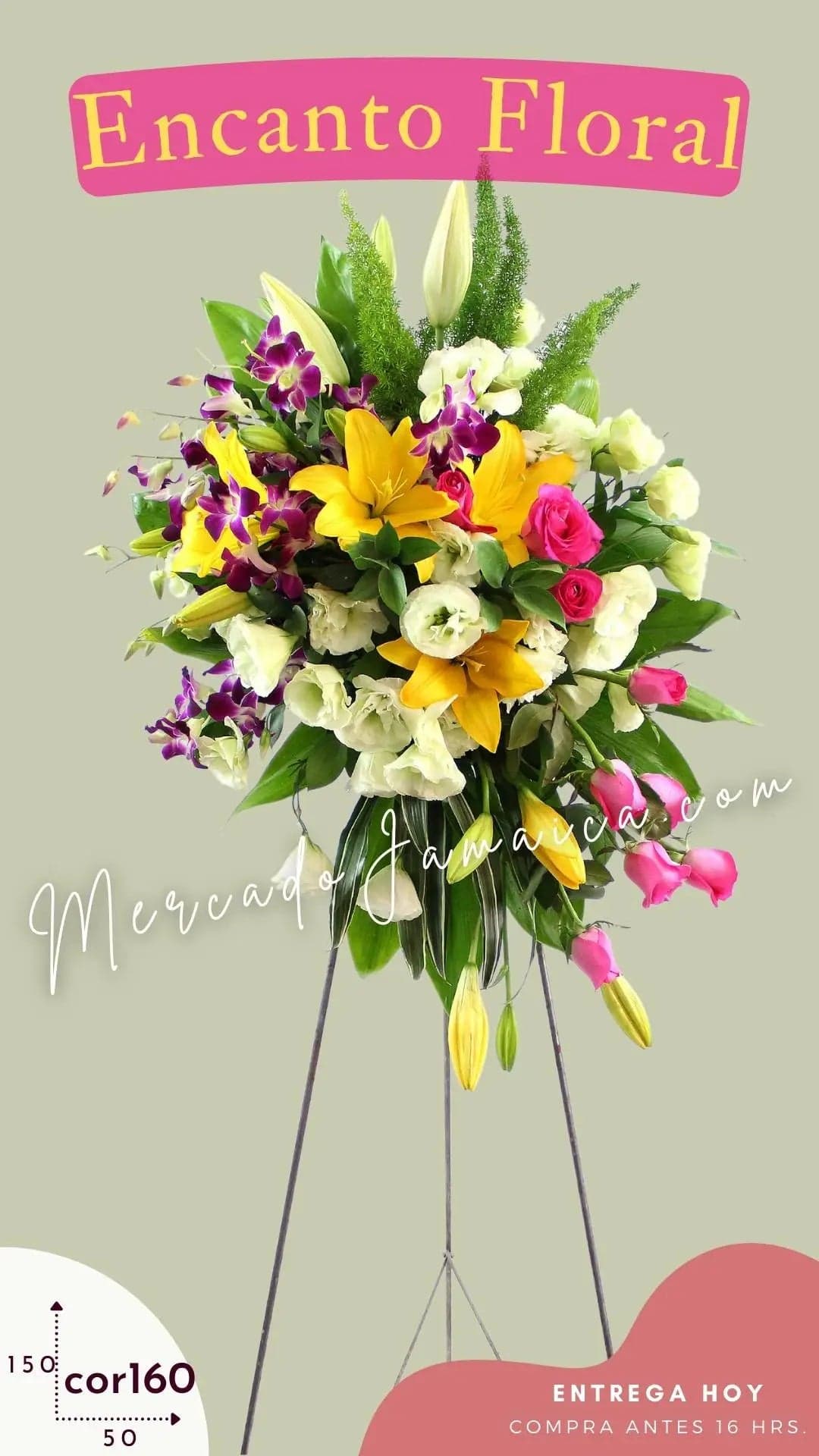 Medallón Fúnebre Encanto Floral | CDMX a domicilio