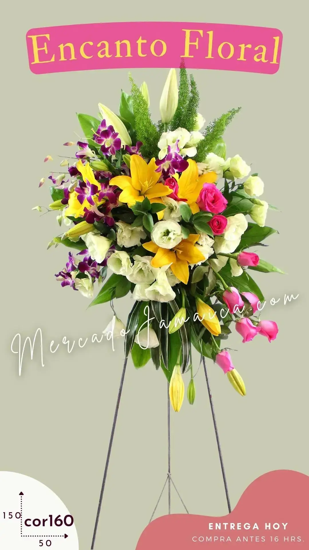 Medallón Fúnebre Encanto Floral | CDMX a domicilio