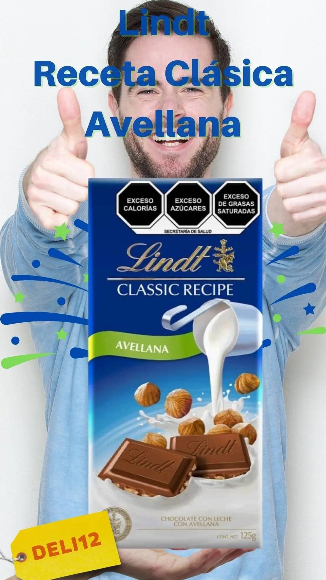 Lindt Avellana Classic Recipe 125g · Regalo CDMX