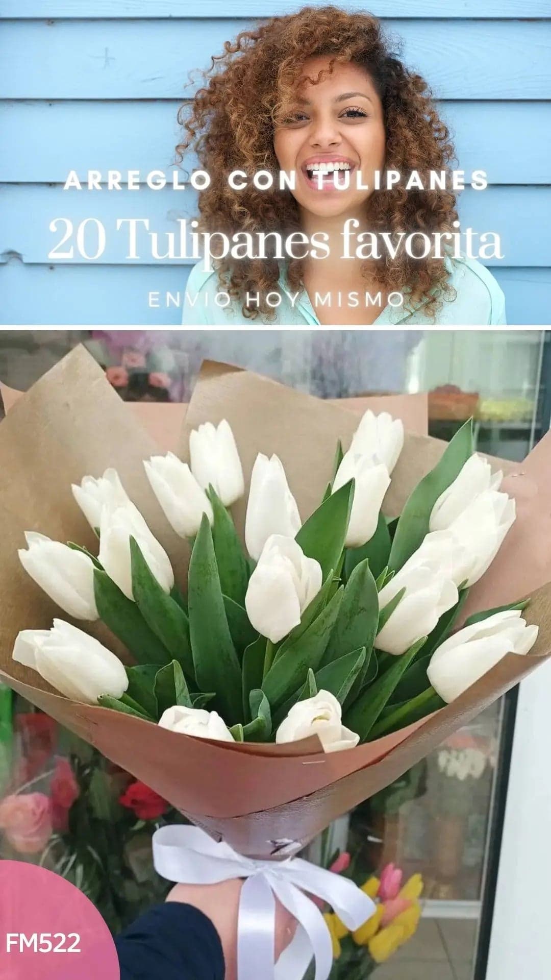 Ramo 20 Tulipanes Blancos Favorita · CDMX