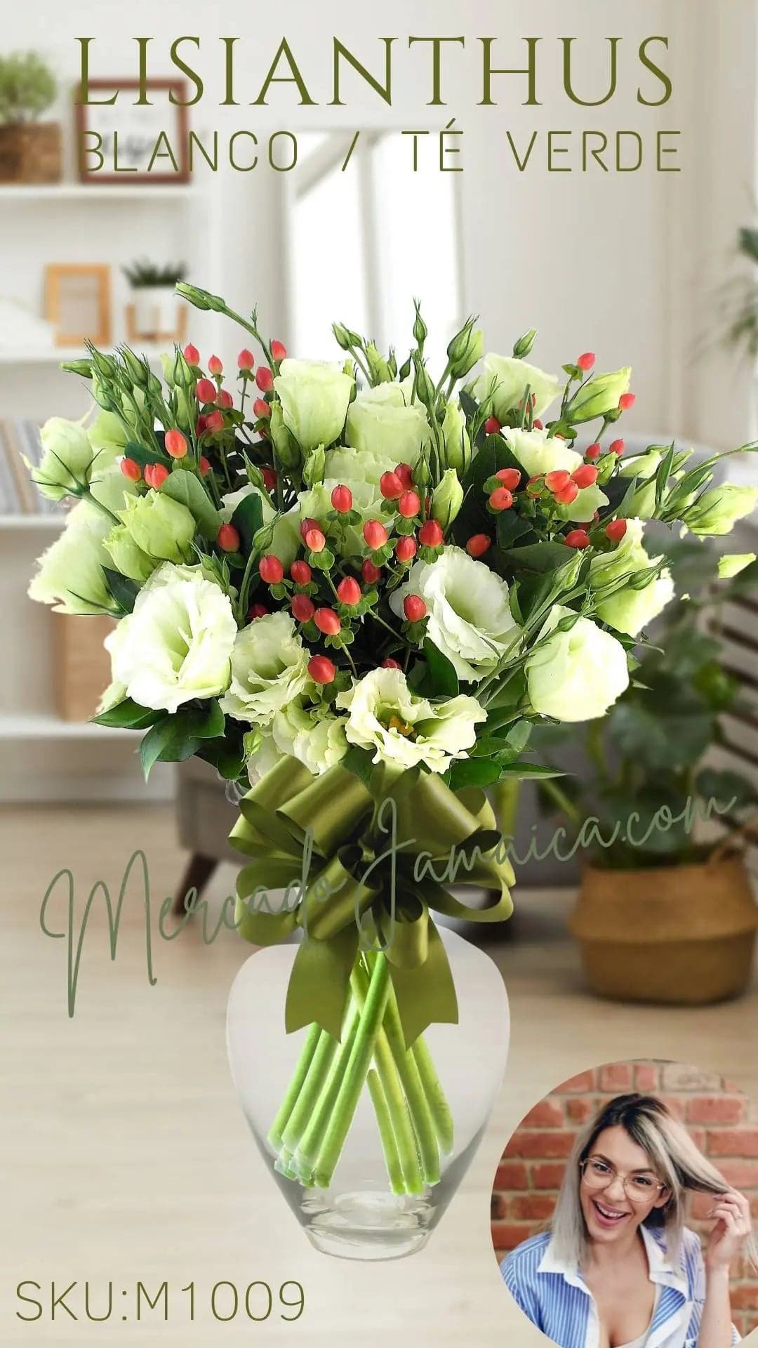 Arreglo Lisianthus Blanco o Té Verde CDMX