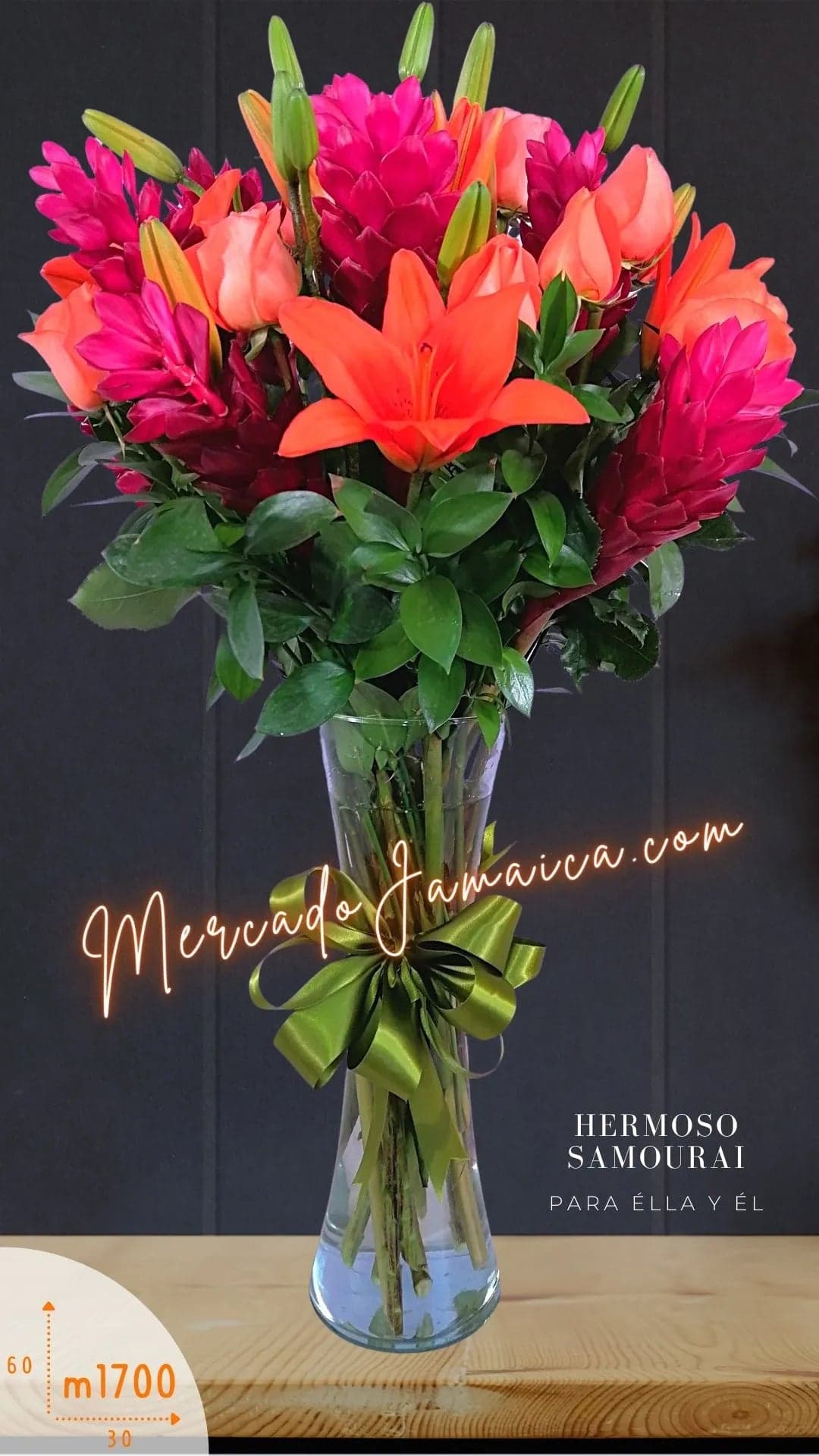 Arreglo Lilies Naranja y Rosas 12 pz – CDMX