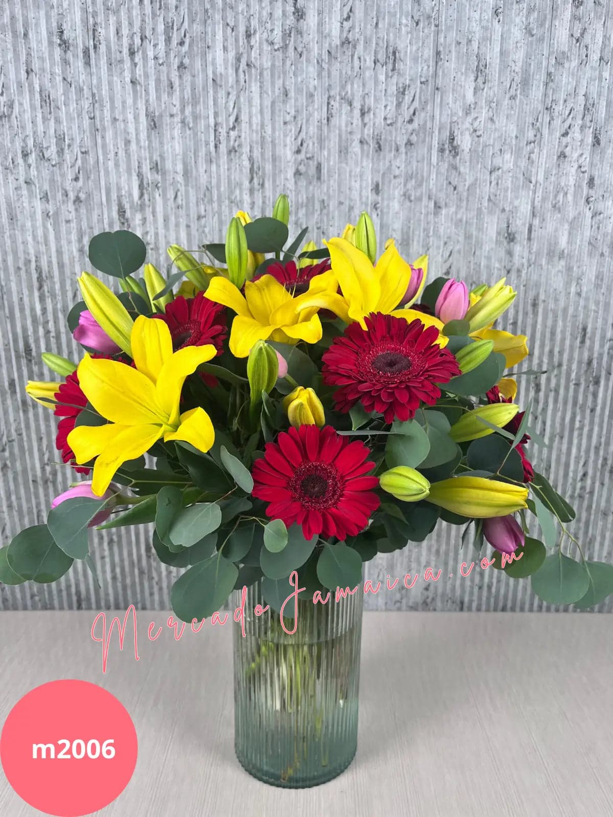 Arreglo Lilies, Gerberas y Tulipanes CDMX