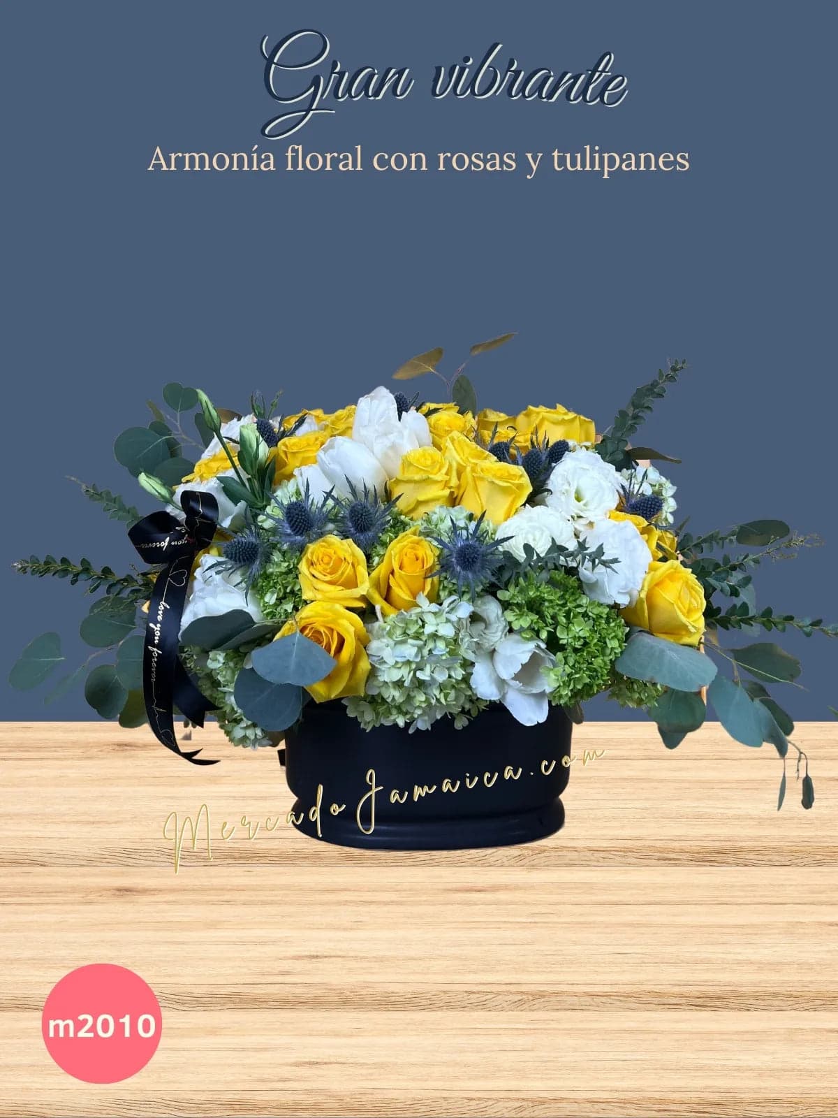 Arreglo 20 Tulipanes Blancos y 50 Rosas Amarillas CDMX