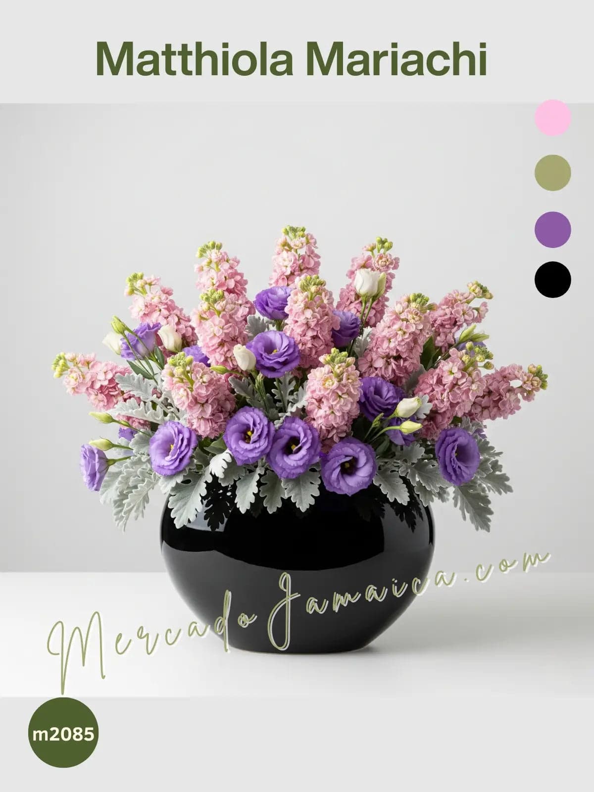 Arreglo 20 Matthiolas Rosa y Lisianthus CDMX