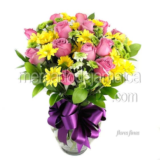 Arreglo 12 Rosas Moradas Cool Water CDMX