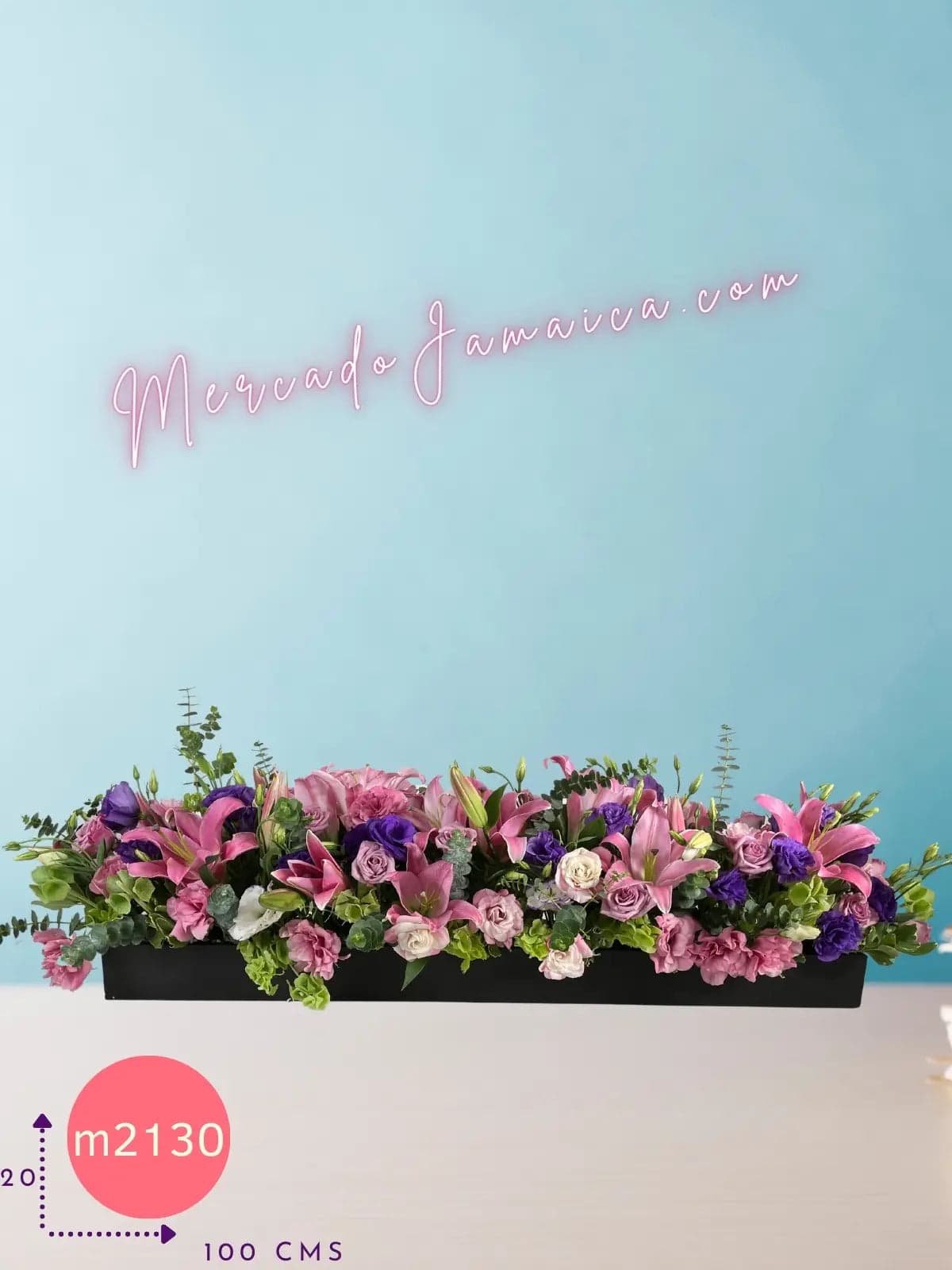 Arreglo 1 Metro Acapulcos Lisianthus y Rosas CDMX