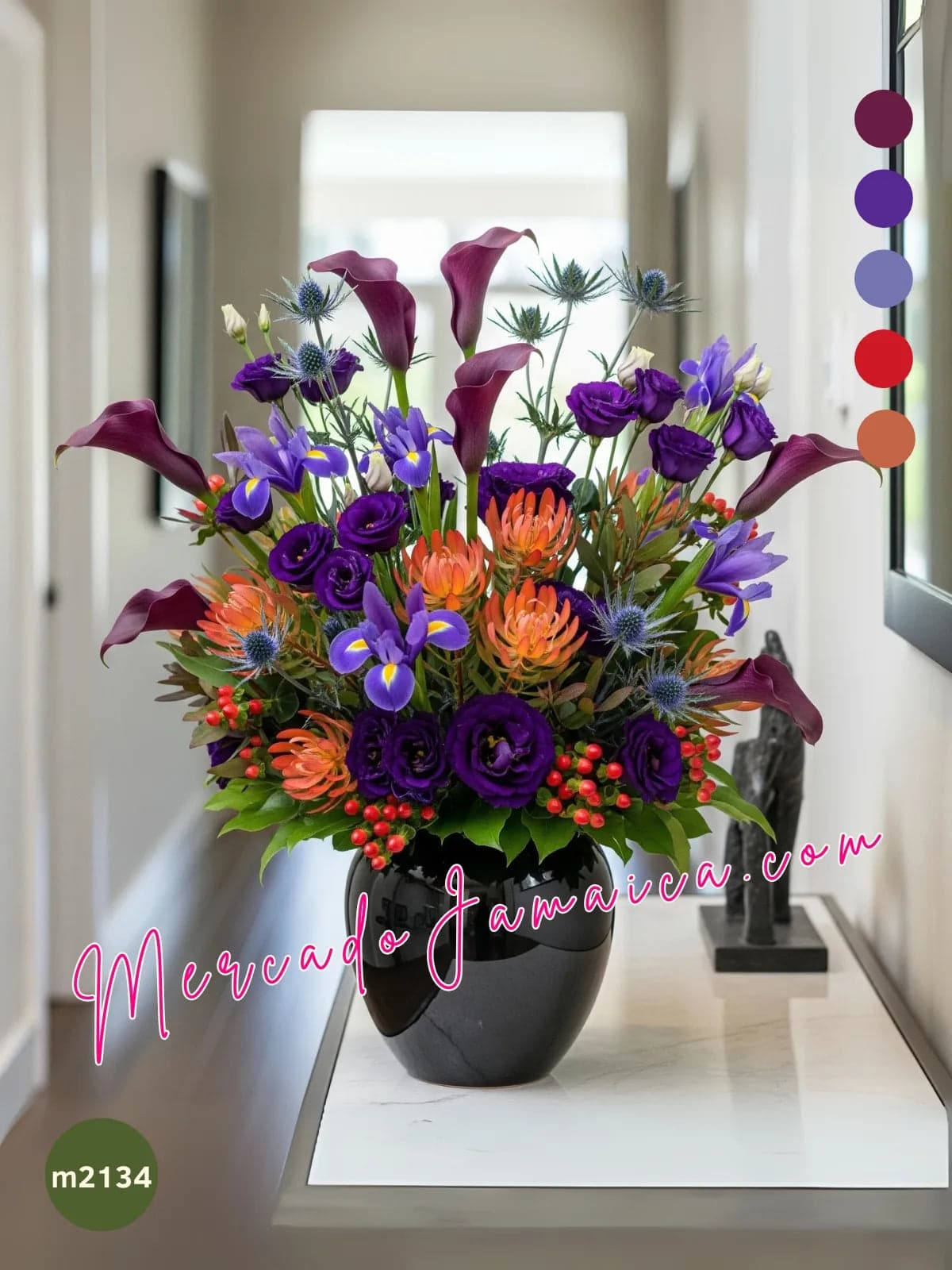 Arreglo Callas Moradas con Lisianthus | CDMX