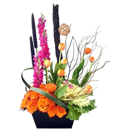 Arreglo 24 Rosas y Tulipanes Naranja CDMX