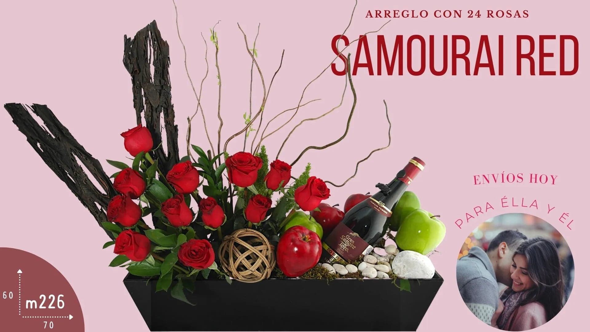 Arreglo 24 Rosas Rojas Para Hombre CDMX