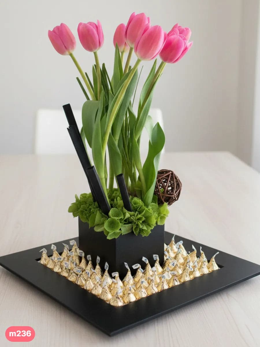 Tulipanes y Kisses: 10 Tulipanes Rosa CDMX