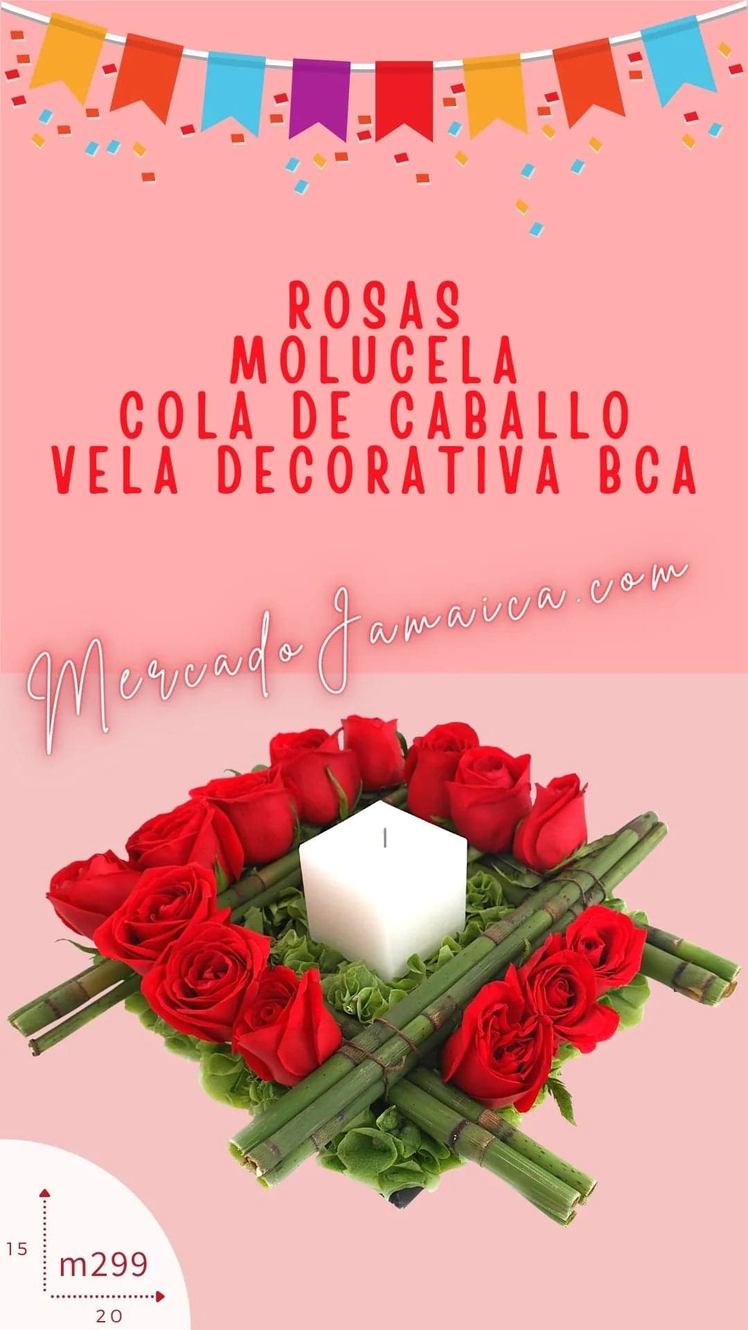 Arreglo Navideño 14 Rosas Rojas y Vela CDMX