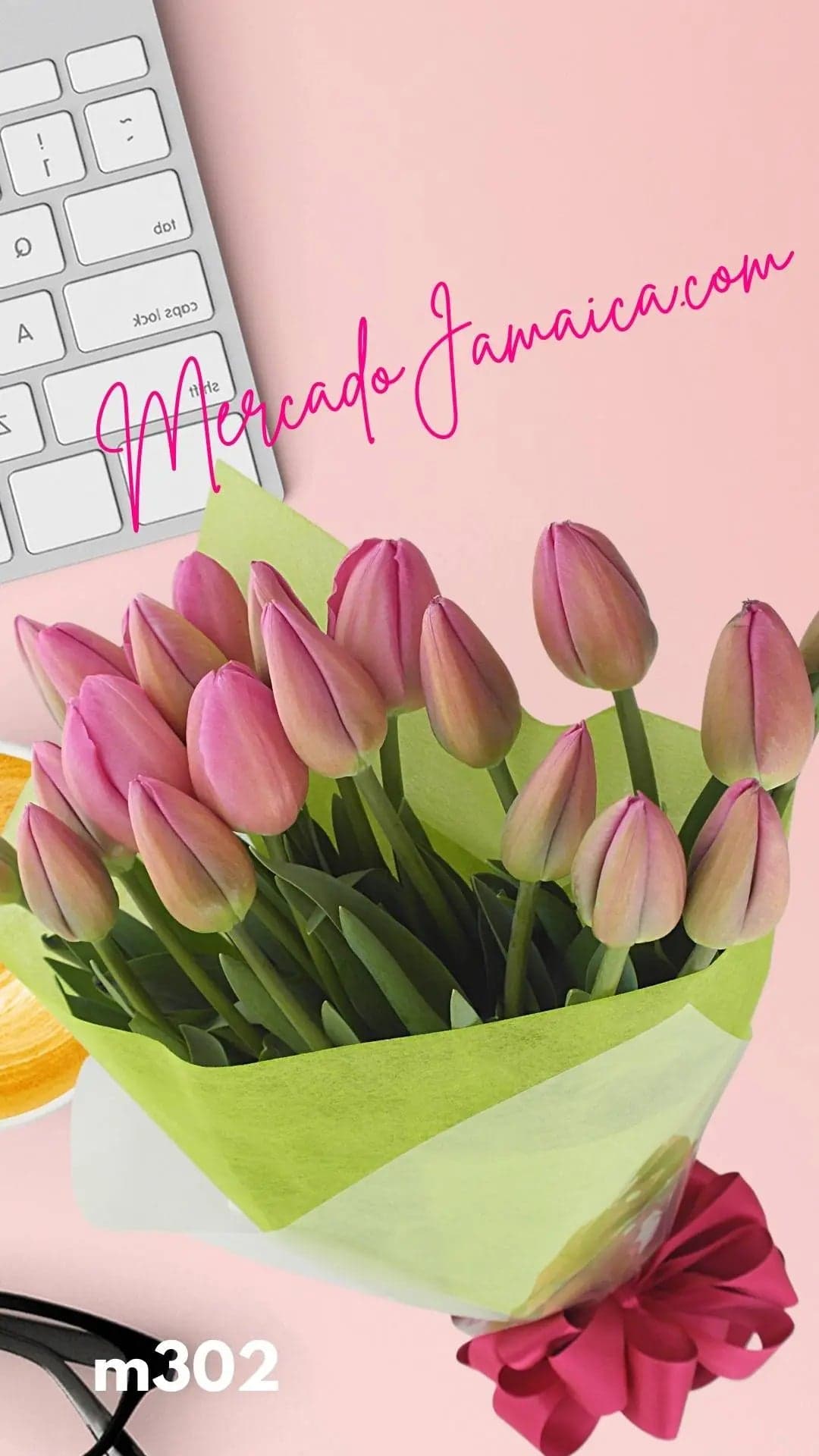 20 Tulipanes Rosa Barcelona a Domicilio CDMX