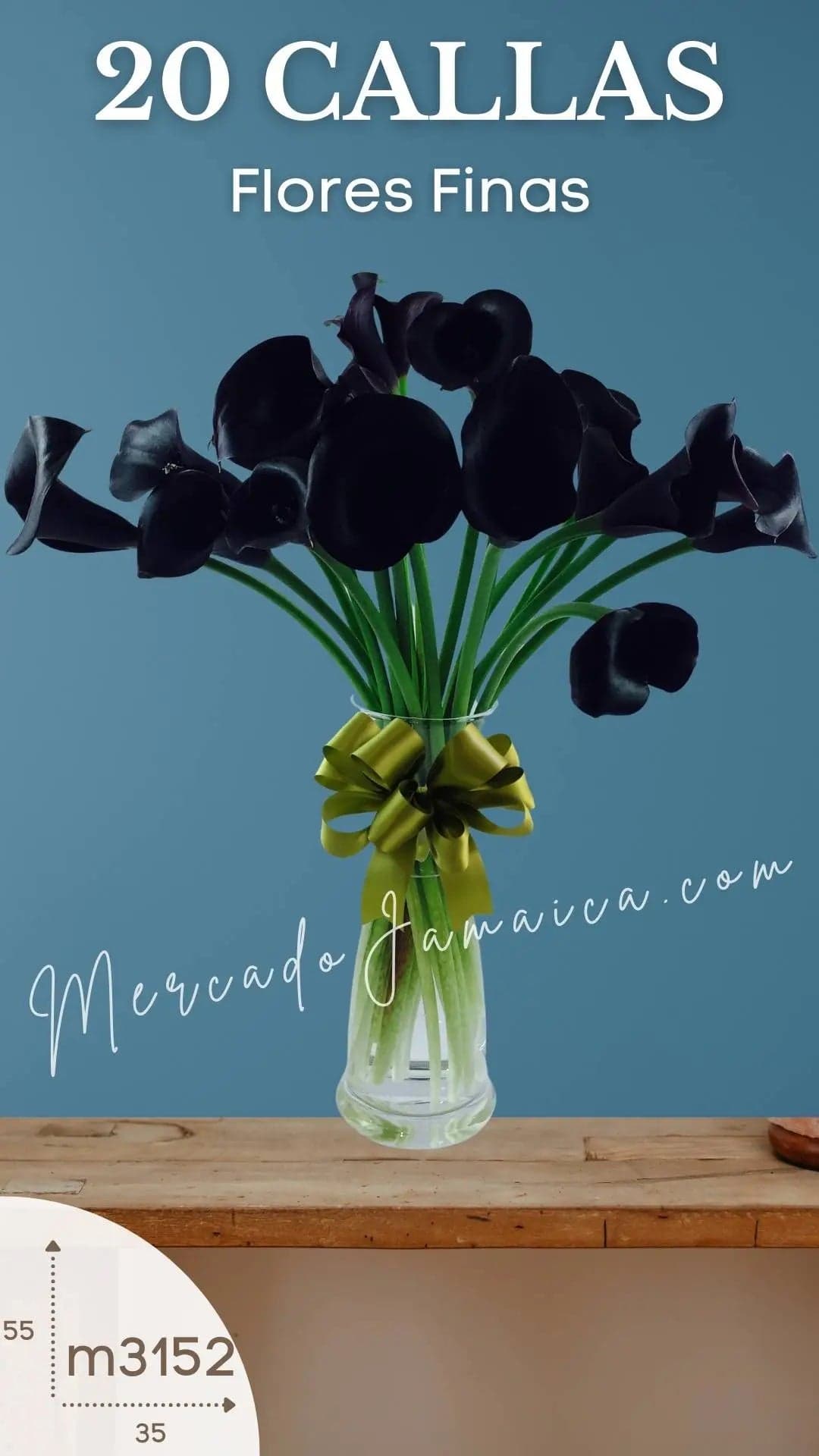 20 Callas Vino en Florero | Entrega CDMX