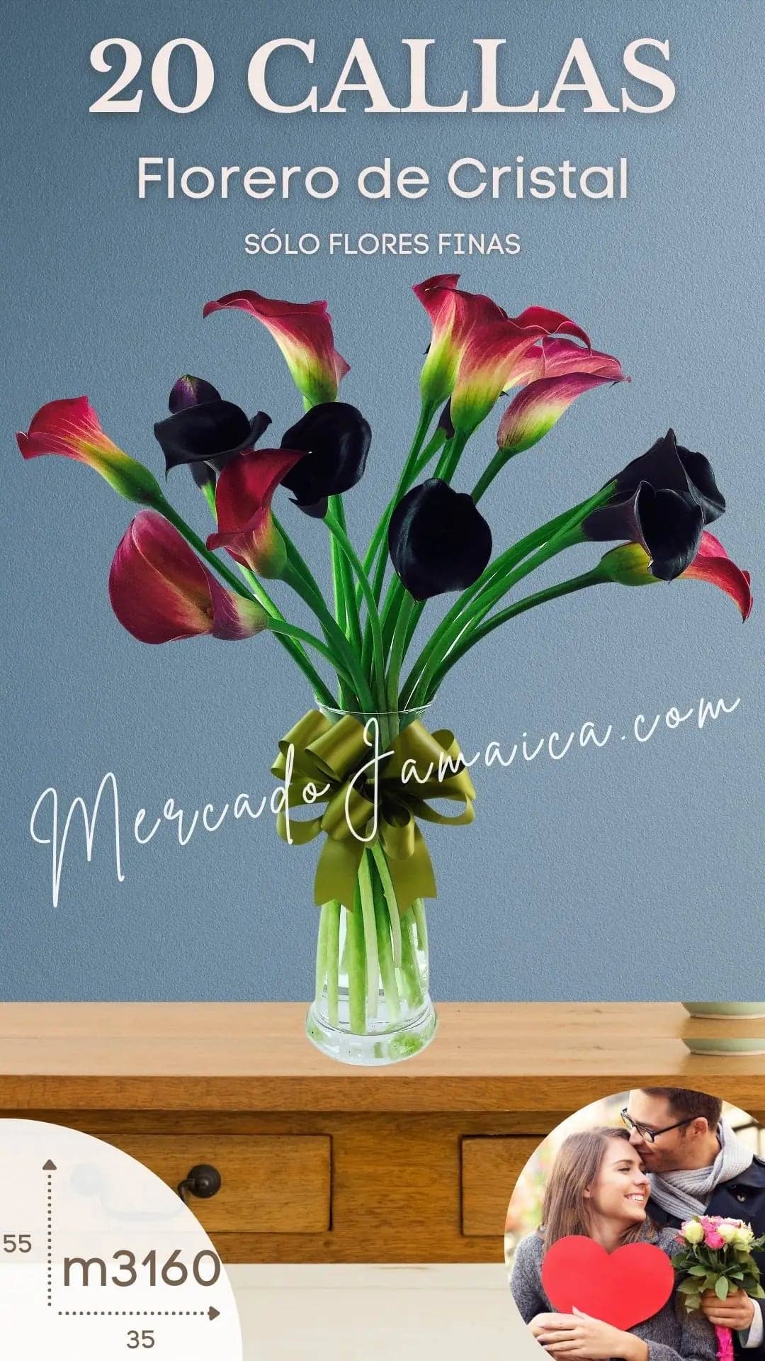 20 Callas Moradas y Vino en Florero | CDMX