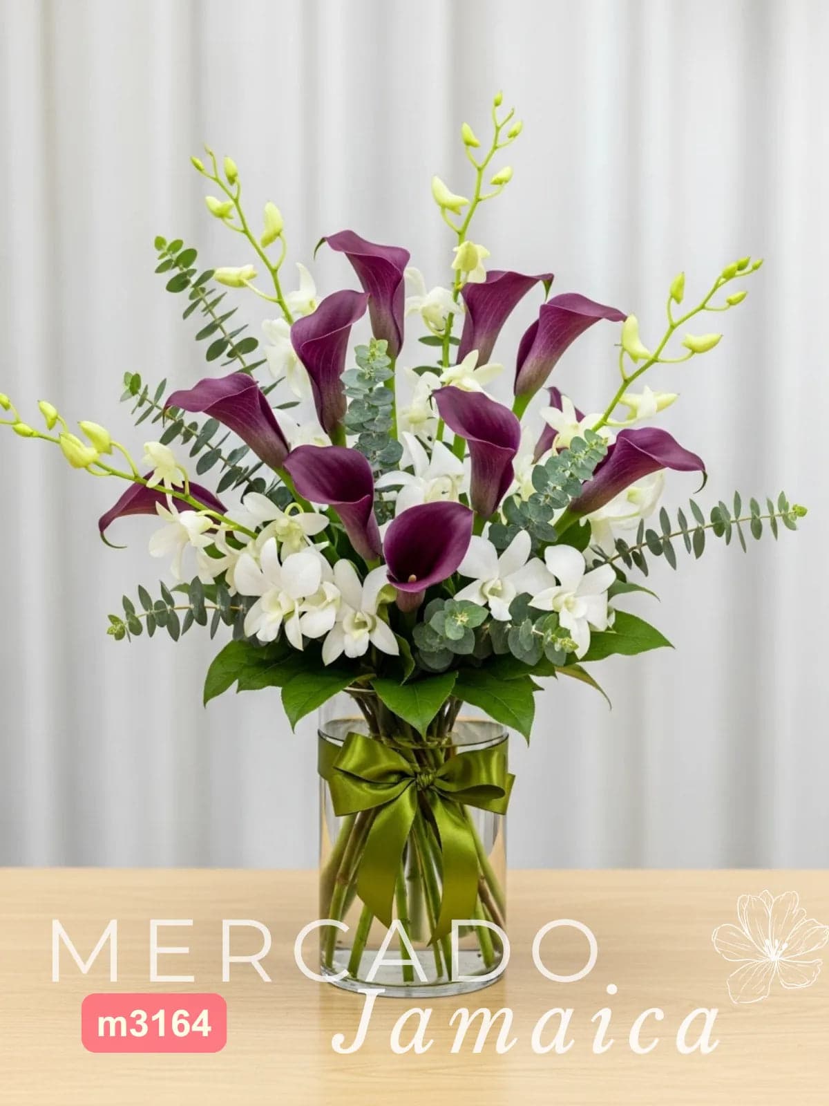 10 Callas Moradas y Orquídeas Dendrobium CDMX
