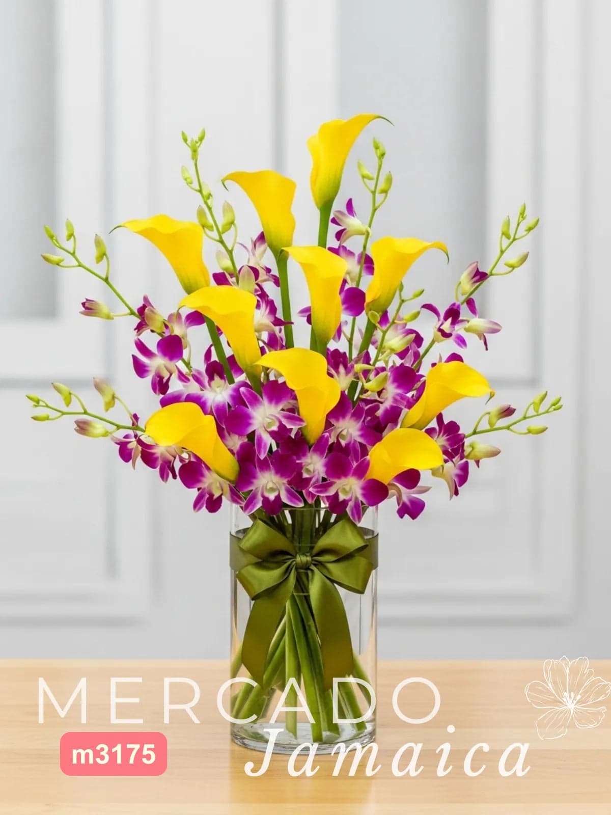20 Callas Amarillas y 10 Orquídeas Lila CDMX
