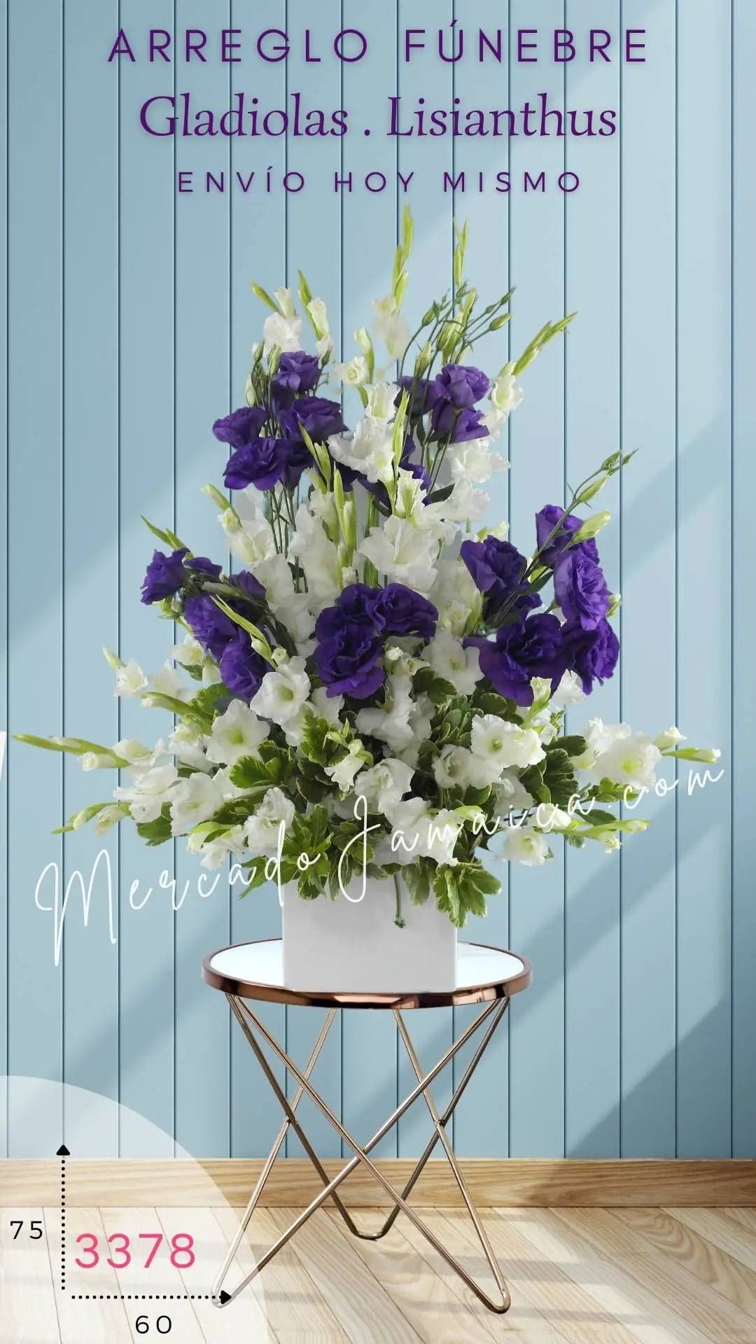 30 Gladiolas y Lisianthus Fúnebre CDMX a Domicilio