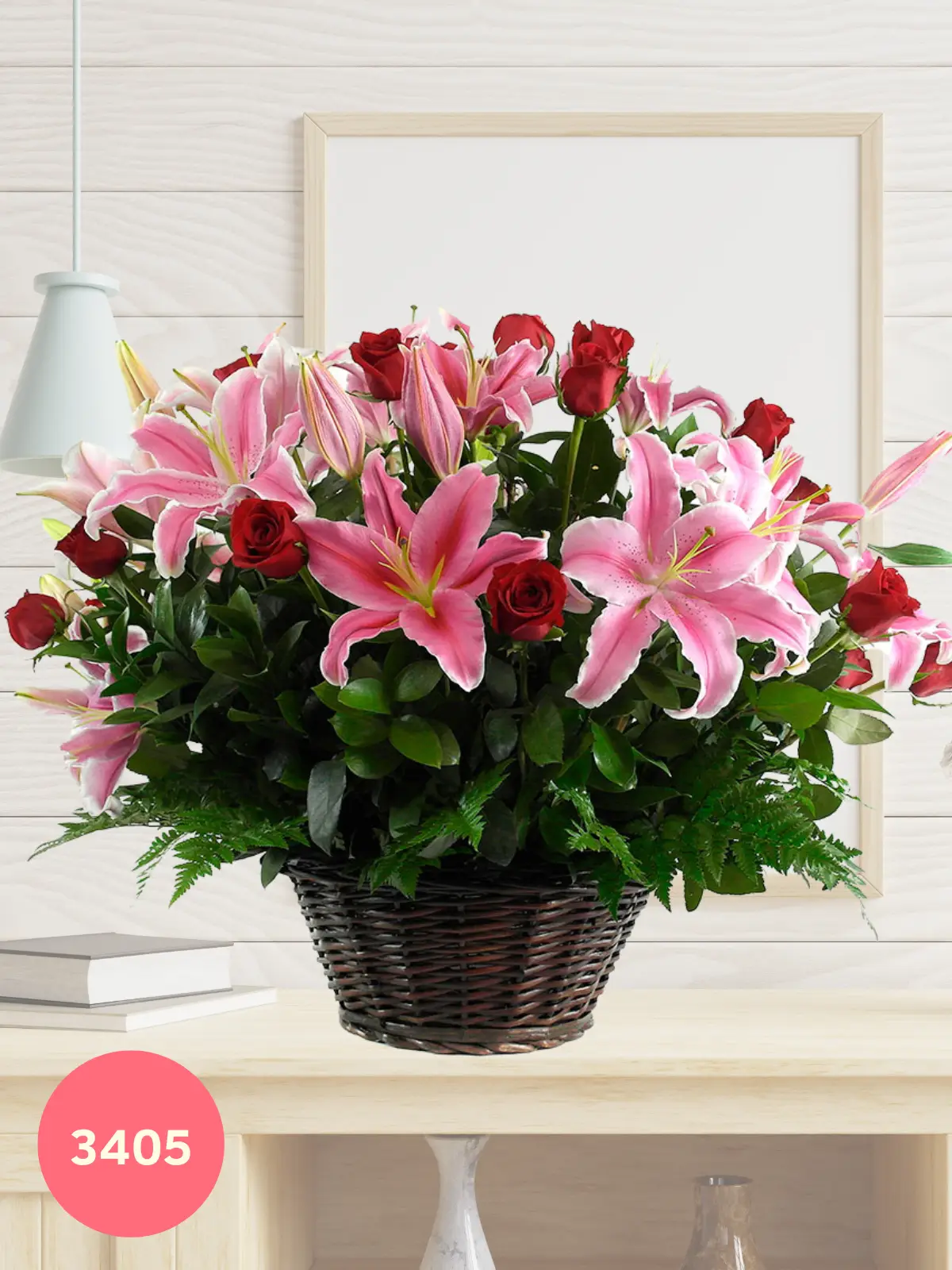 Canasta 24 Rosas Rojas y Acapulco Rosa CDMX