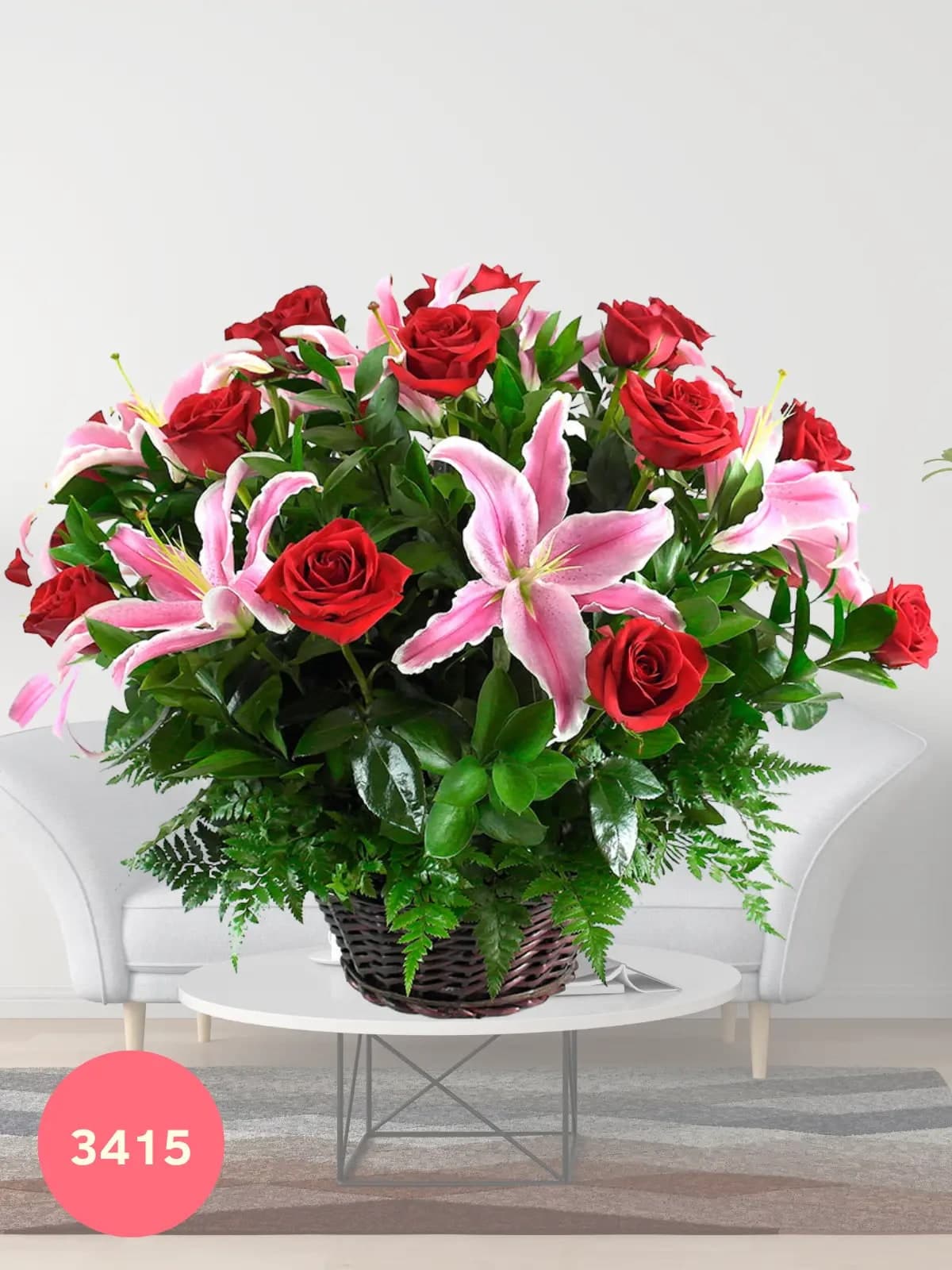 Canasta 24 Rosas Rojas y Acapulcos a Domicilio CDMX