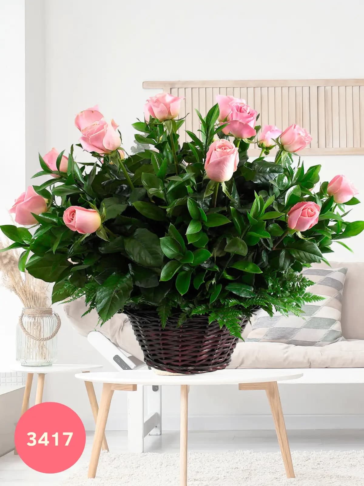 Canasta 24 Rosas Hermosa Rosa y Roja · CDMX
