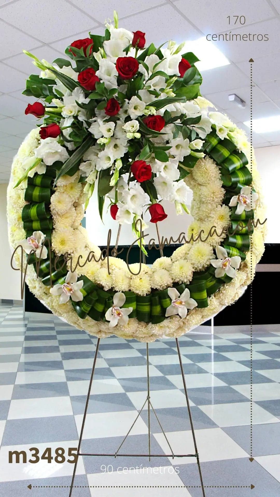 Corona Fúnebre de Orquídeas Cymbidium CDMX