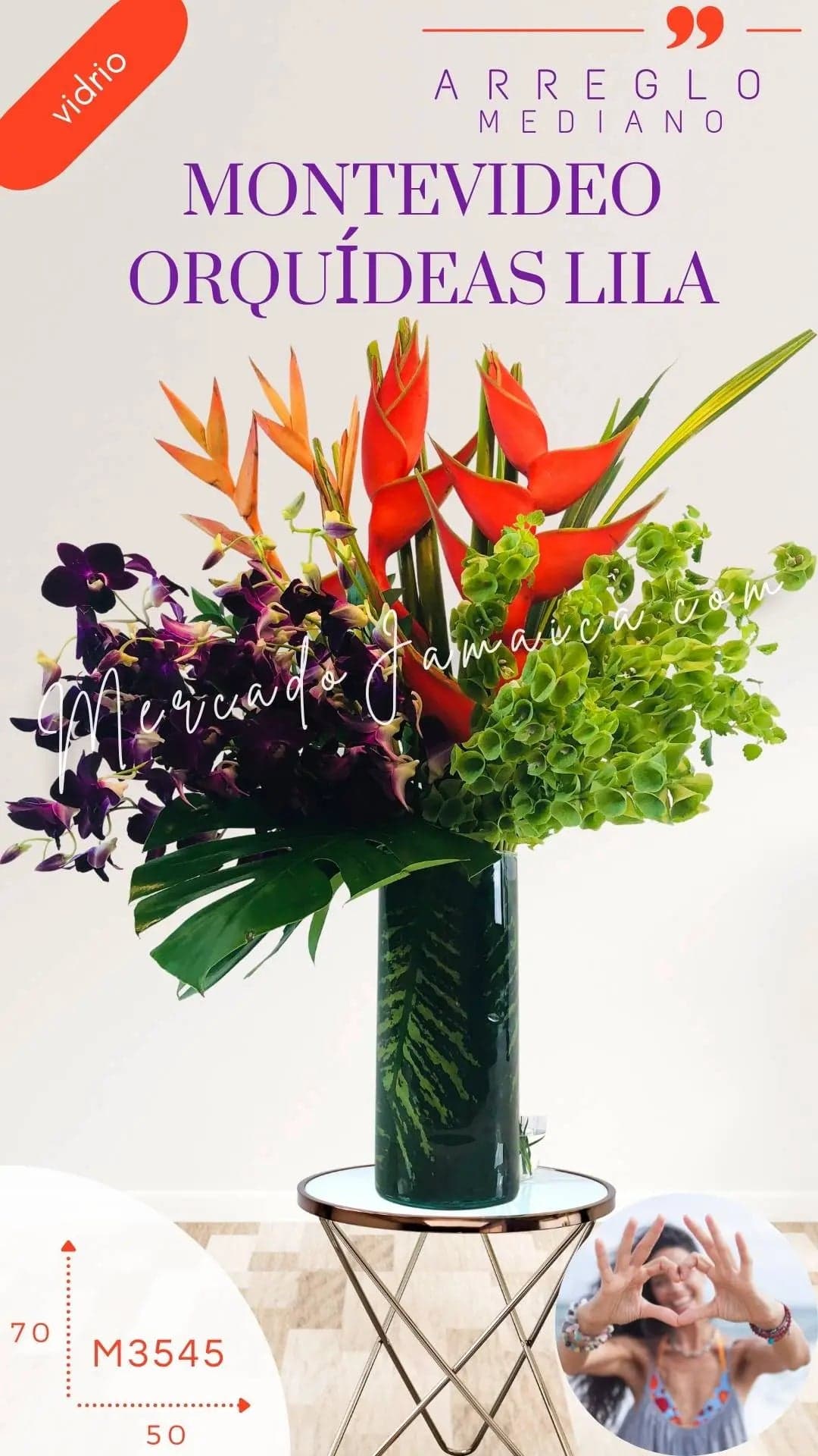 Arreglo 10 Orquídeas Lila Dendrobium CDMX