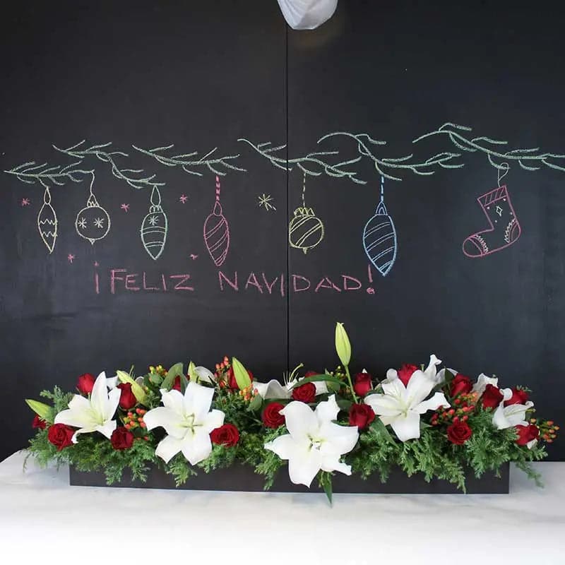 Arreglo Navidad 1 Metro: 24 Rosas Rojas CDMX