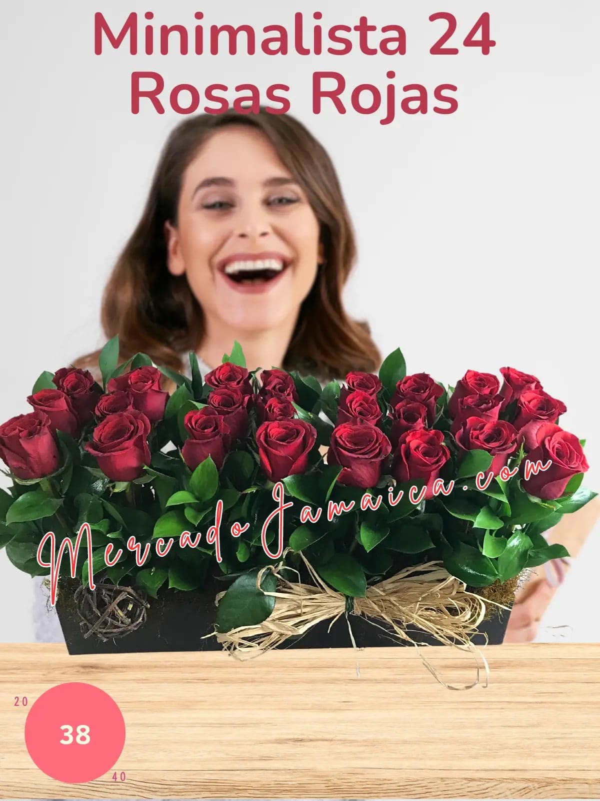 Arreglo 24 Rosas Rojas Premium a Domicilio CDMX