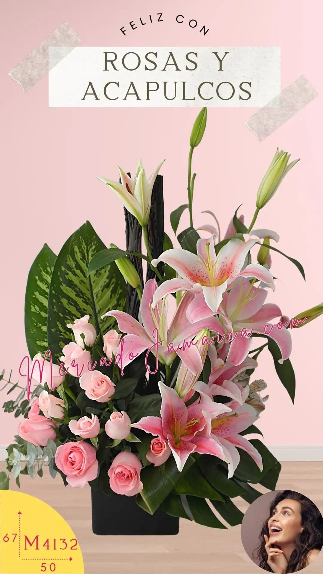 12 Rosas con Acapulcos en Cerámica · CDMX
