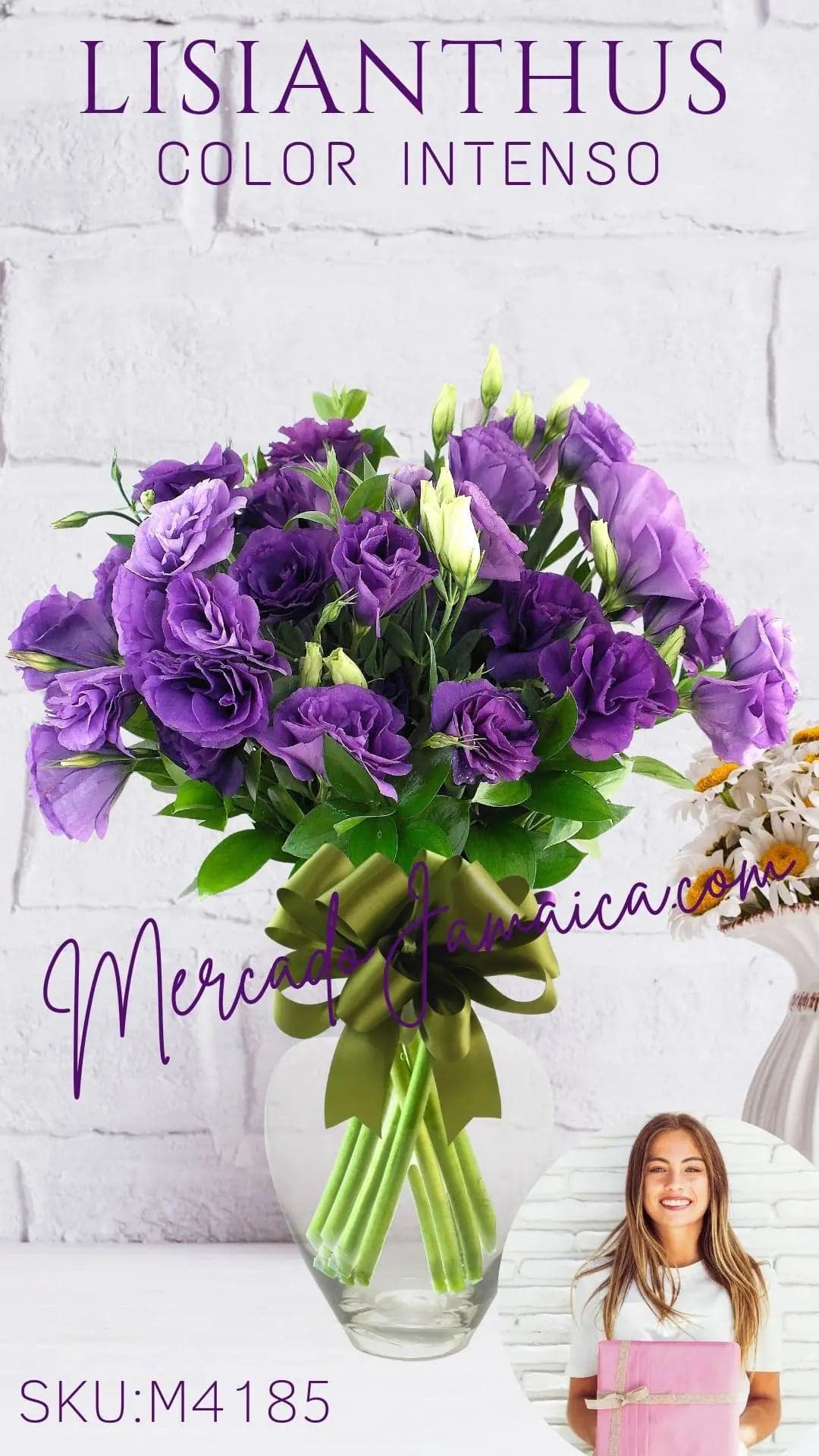 Arreglo Lisianthus Morado Intenso 2 Bounches CDMX