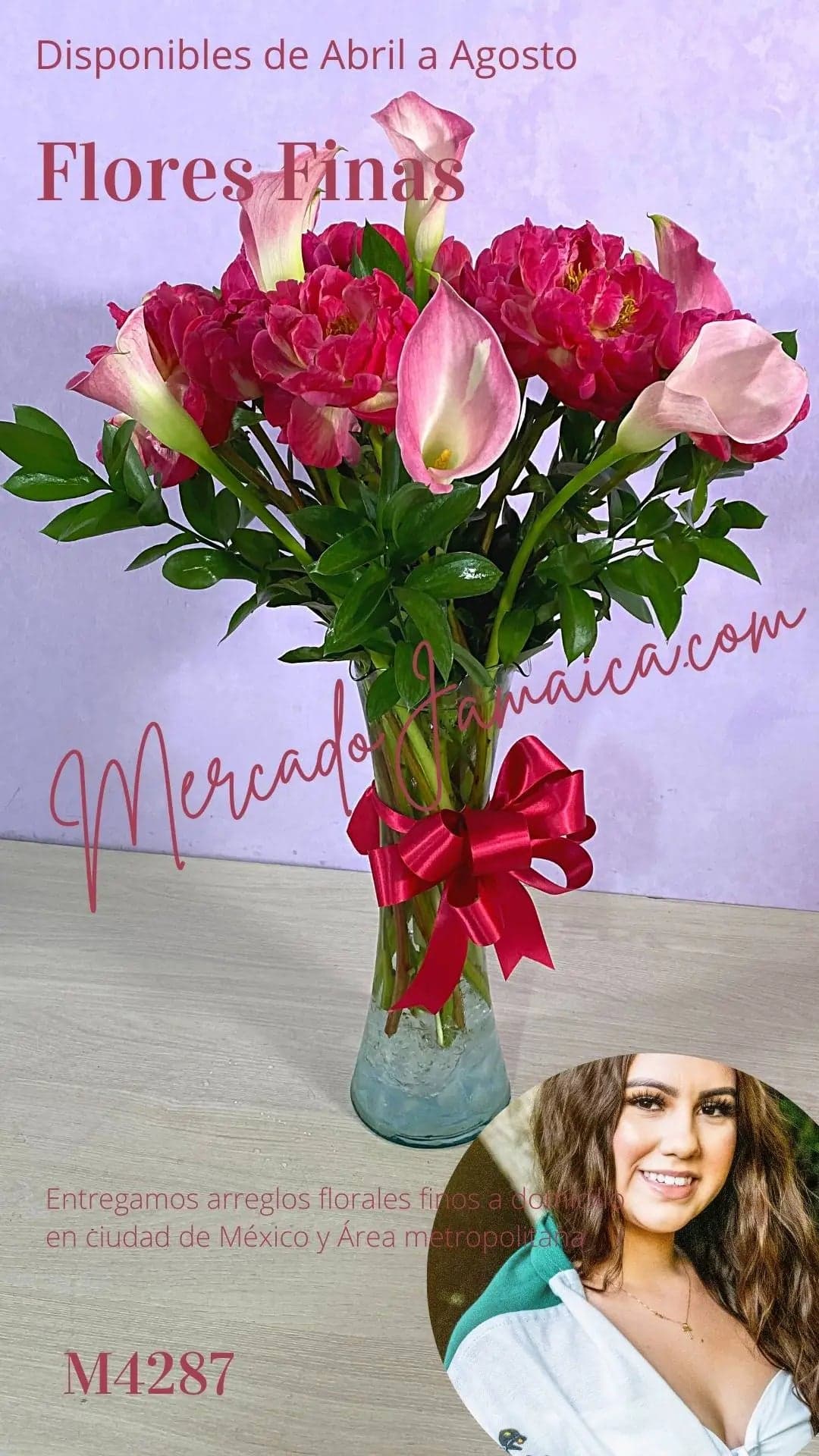 Arreglo 10 Peonias Rojas y 10 Callas Rosa CDMX