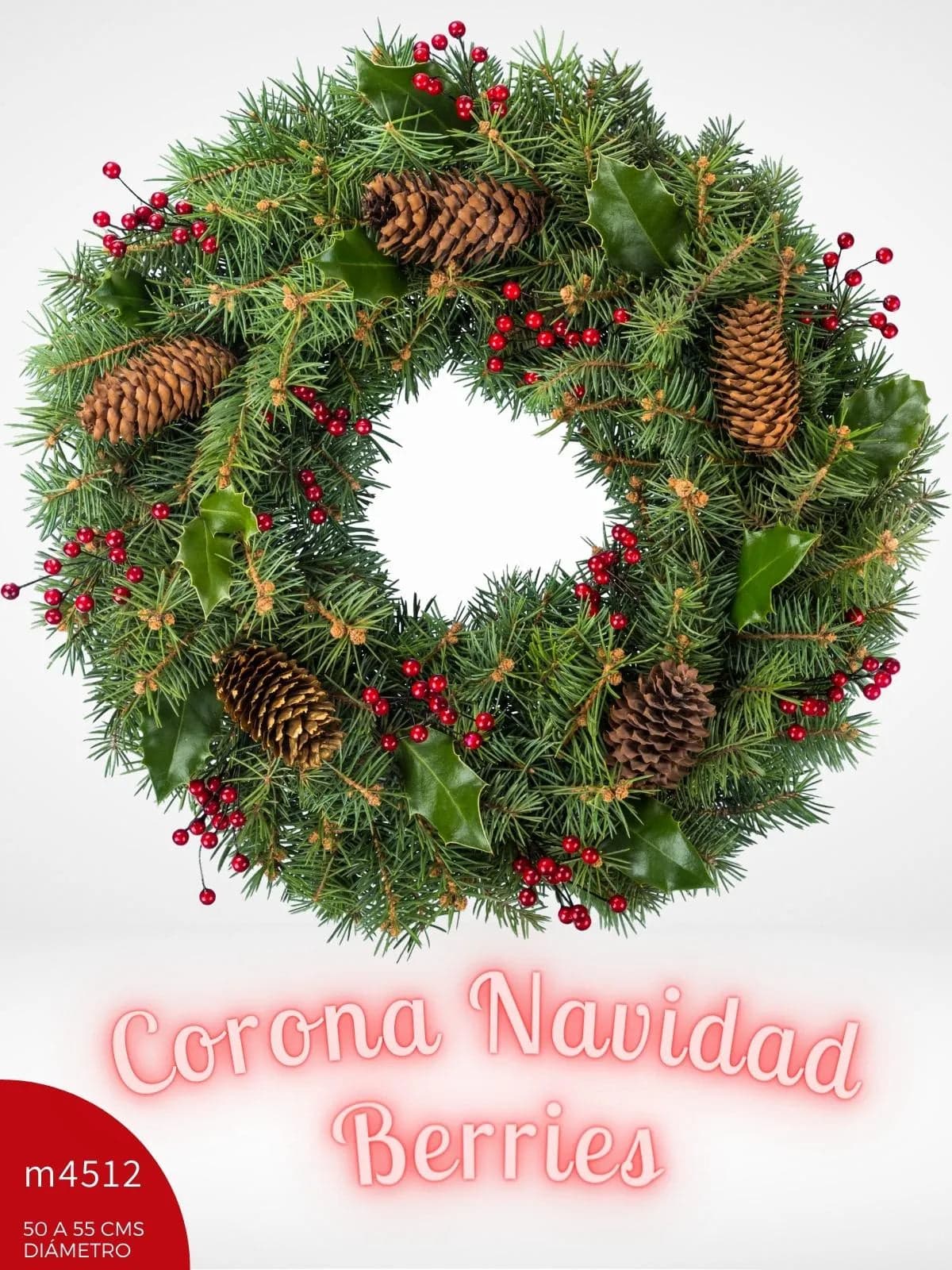 Corona Navideña Berries y Oyamel | CDMX